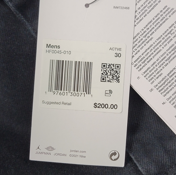 Nike Men’s 30 X 30 Air Jordan Printed Twill Pants Dunk Contest HF0045-010 New - Picture 3 of 13